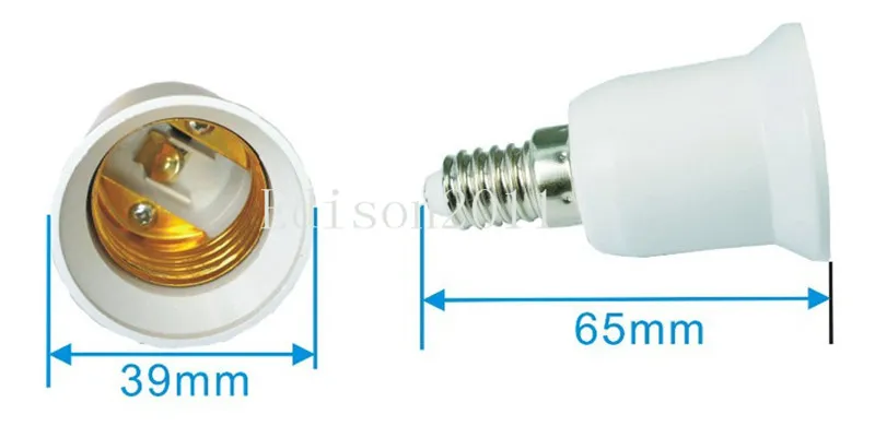 White color Lamp Holder adapter Converters Base Converter E14 to E27 or E27 to E14 for LED candle light LED bulbs screw base