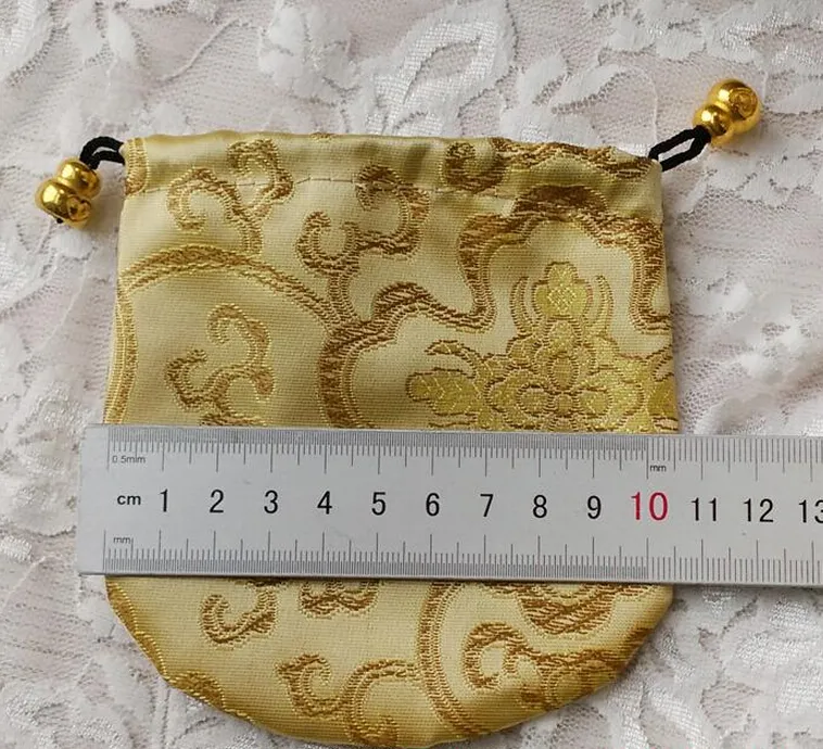 Freies Schiff 100 stücke Handgemachte Hohe qualität 10*10 cm Chinesische Brokat Brocart Tasche Schmuck Taschen Süßigkeiten Perlen taschen Hochzeit Party Geschenk Taschen