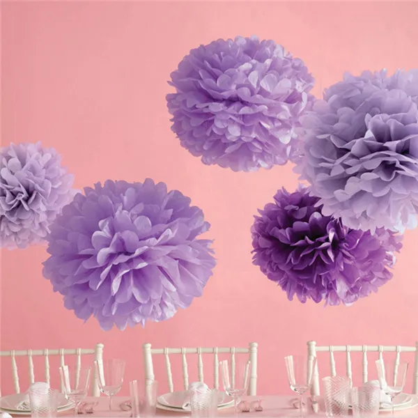 Flores de papel Flores Artificiais Buquê De Casamento De Papel Novo Papel Tissue Pompons Para O Bebê Sala de estar Decoração de Casamento Festa Casa Pompoms