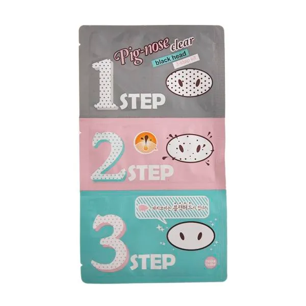 Pig Nose Mask Blackhead Remover Nose Mask Three-step Kit Deep Cleanser Korean Cosmetics Face Nose Treatment Mask 2015 Hot Sale