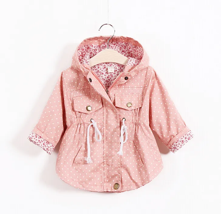 Kostenloser Versand Herbst Jacken Für mädchen Neue 2020 Koreanische version Marke Mode Polka Dot Fledermaus hemd Mantel 5 teile/los Kinder Hoodies