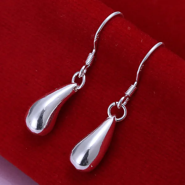 Helt ny sterling silverplatta örhängen dfmse036, kvinnors 925 silver dangle ljuskrona örhängen 10 par mycket