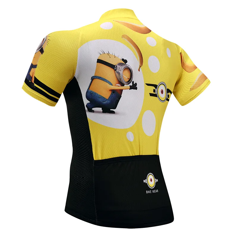 Crossrider Minions Cartoon Cycling Jersey Classic Funny Bike Wear