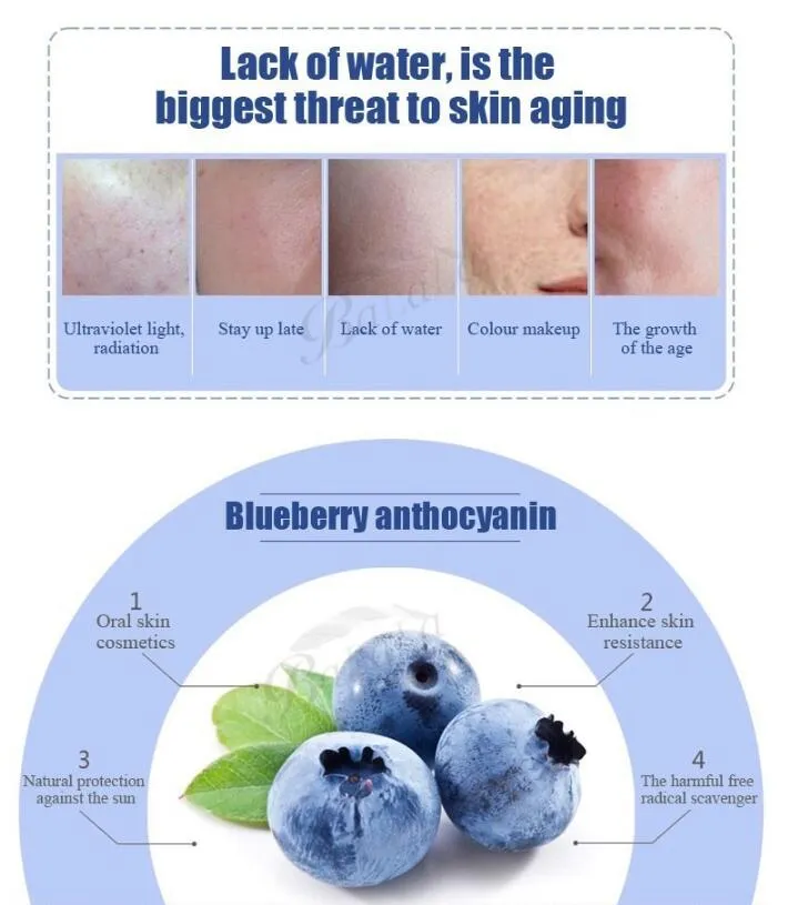 Bioaqua blåbär ansiktsmaske ark fuktgivande hud lyft ansiktsmasker ansiktsvård gris näsa masker skönhet ageless