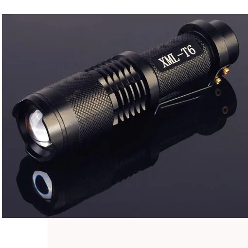 ULTRAFIRE 2000 LUMEN CREE XML XM-L T6 LED Portable Zoomable Justerbar Focus 18650 Batterilampa Torchlampa Ljus (SK88) Svart