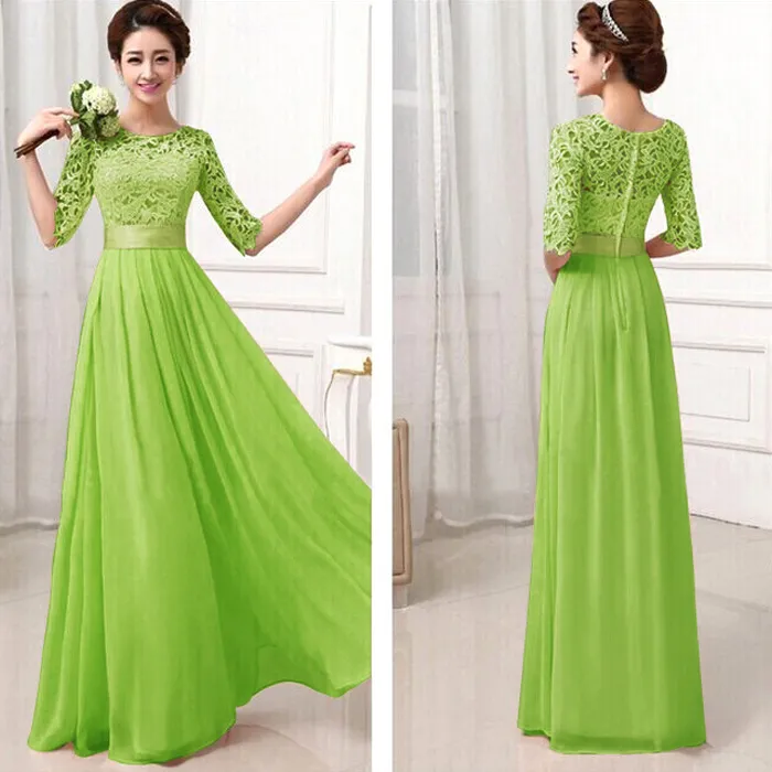 Candy-Colored Mid-Sleeve Dress Candy-Colored Mid-Sleeve Dress