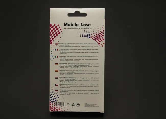 Beyaz Kutu Perakende Paket Paketi Plastik iç tutucu için PU Deri Telefon Kılıfı iPhone X 7 8 ARTı Galaxy S7 kenar S8 S9