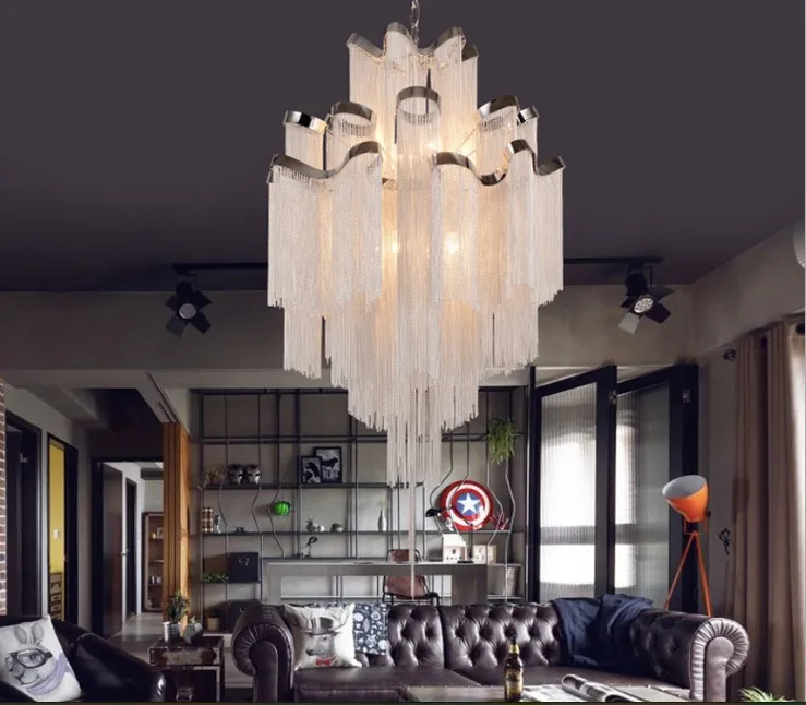 Neu Franzosische Empire Kette Kronleuchter Leuchte Lange Kette Hangende Aufhangung Lustre Lampe Kettenlicht Von 714 41 DHgate
