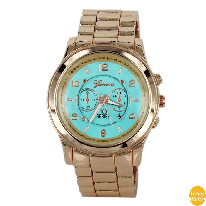 Top qualité 2015 nouvelle arrivée montres hommes bande Quartz montres de luxe hommes montre en or marque montres