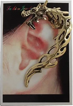 클래식 빈티지 드래곤 클립 귀걸이 소녀, 고딕 펑크 스타일의 금속 귀걸이 커프 왼쪽 귀 보석 도매