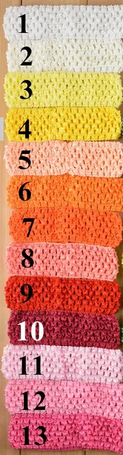 Offre spéciale 38 couleurs, vente en gros, haute qualité, 1.5 pouces, nouveau-né, bébé fille, haut TuTu, bandeau en crochet, nœud pour cheveux, 100 pièces, vente en gros