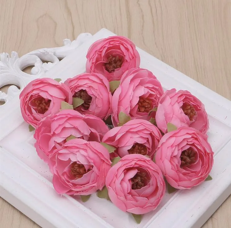 Silk Flower Artificial Flower Head Artificial Flower Wedding Decoration Wreaths Wedding Car Decoration Spring Decoration G1069