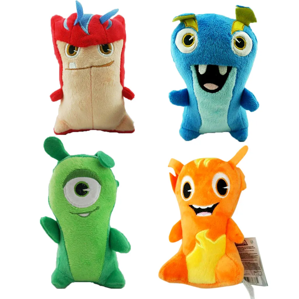 SLUGTERRA Burpy Bludgeon Doc y joules Peluche suave muñeco de figura SET