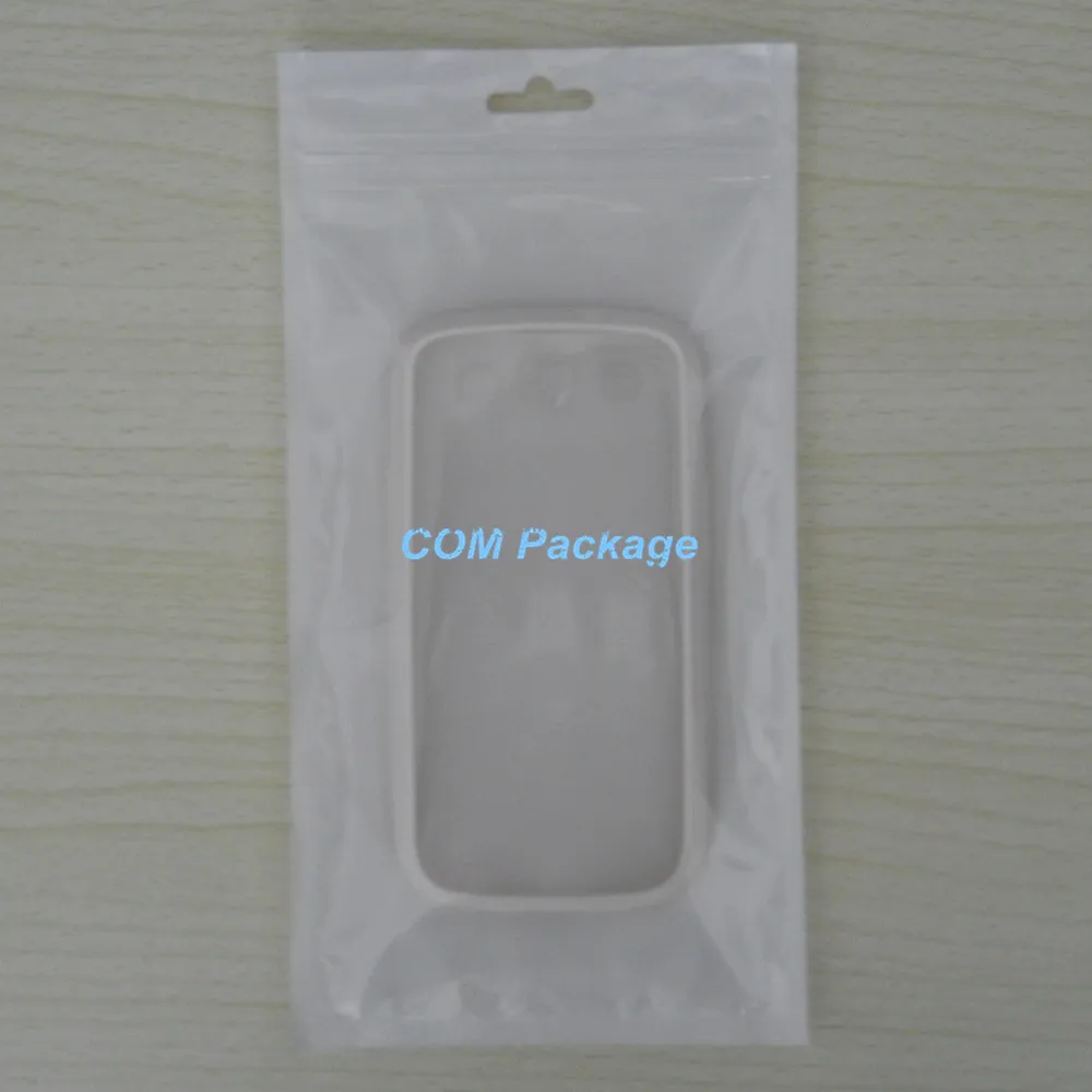 12x23cm 4.7"x9.1" White / Clear Self Seal Zipper Lock Bag Retail Packaging Plastic Zipper Seal Packing Pouch Poly Bag With Hang Hole