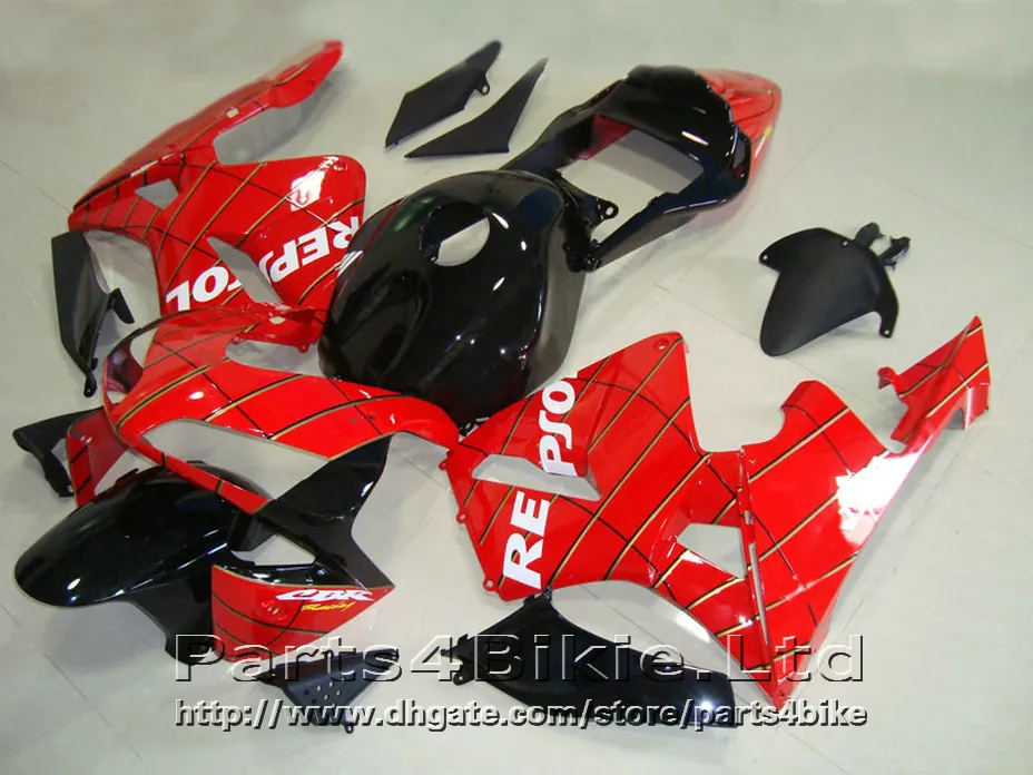 Repsol rouge noir Carrosserie pour kit de carénage Honda CBR600RR 2003 2006 Carénages CBR 600 RR CBR 600RR 03 04 AGTC
