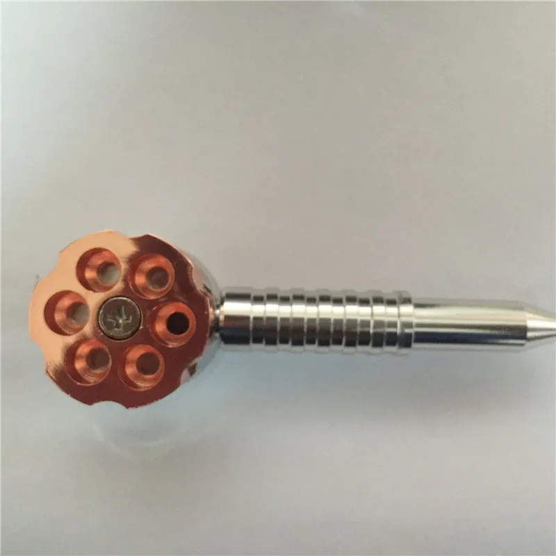 BULLET ROTATING PIPE style tobacco grinder metal herb grinder Smoking Pipe+grinders [SKU:S018]