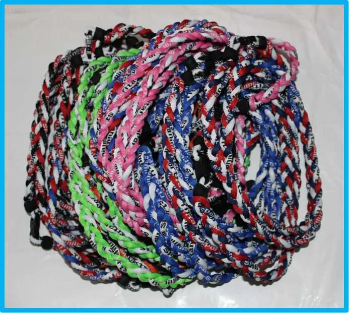 2016 Titanium Ionic Sports Baseball Necklace 16/18/20/22 Inch 3 Rope