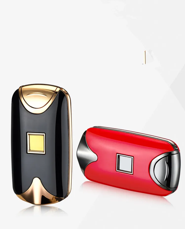 Newest fashion and hot selling USB Electric Dual Arc Metal Flameless fingerprint Rechargeable Windproof Lighter