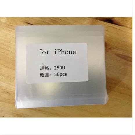 1000ピース250UM厚いOCA光学的明確な接着剤接着剤のステッカーiPhone 5 5S 6 7 8 Plus X LCDのタッチスクリーンの外側のガラス