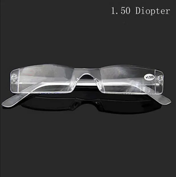 Fashion Portable White Reading Glasses Clear Rimless Eyeglasses Presbyopia 100400 Diopter High quality reading glasses 6225370