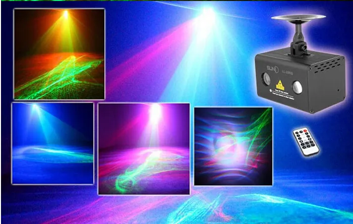 Suny Remoto RG Aurora Laser Light Professional Stage Equipamento Equipamento Céu RGB LED Fase Fase Disco DJ Home Light AC110-240V