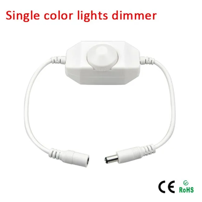 Mini LED Brightness Justera switch Dimmer Controller för 3528 5050 5630 Singelfärg LED Strip Light LED Dimmer 12V, 24V