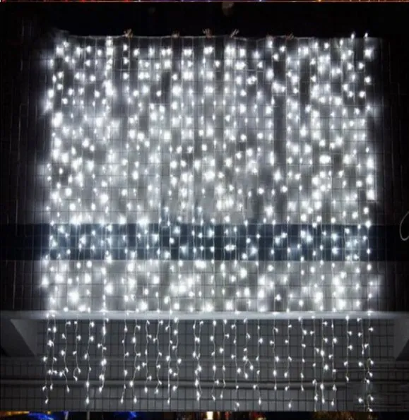 300 LED 3M * 3M Vorhang Schnur Lichter Gartenlampen Weihnachten Weihnachten Eiszapfen Lichter Weihnachten Hochzeitsfest Dekorationen AC110V-250V
