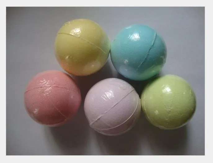 40g Random Color! Natural Bubble Bath Bomb Ball Essential Oil Handmade SPA Bath Salts Ball Fizzy Christmas Gift for Her