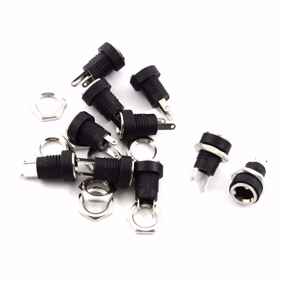 500PCS-5-5mmx2-1mm-DC-Power-Jack-Female-Panel-Mount-Connector