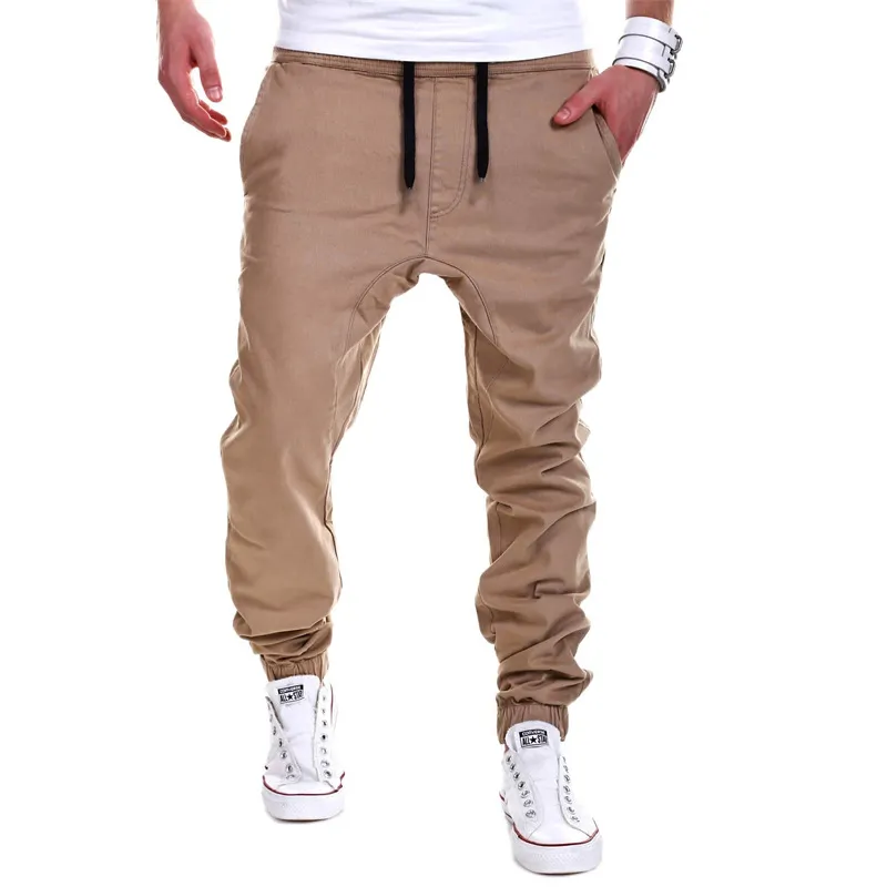 Wysokiej jakości mężczyźni spodnie Hip Hop Harem Joggers Pants 2021 Męskie spodnie męskie Męki Joggery Solidne spodnie dresowe 253D