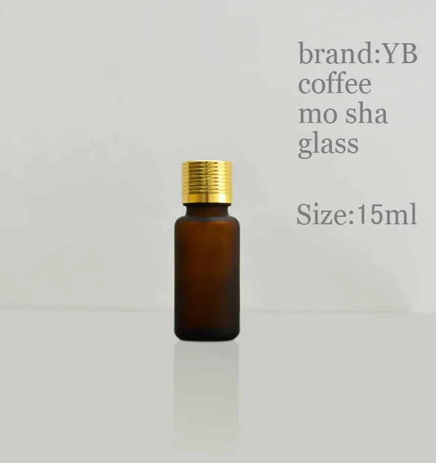 エッセンシャルオイルのための卸売高品質15mlガラス瓶、ねじ茶色の曇らされたボトル卸売、3色のオプションのガラス瓶