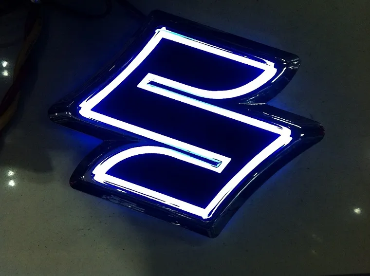 Neue 5D-Auto-Standard-Abzeichenlampe, spezielles modifiziertes Auto-Logo, LED-Licht, Auto-Emblem-LED-Lampe für Suzuki Alto, Jimny8546528