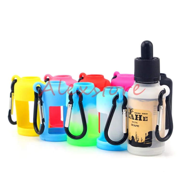 Silikonhud för E flytande flaskor Mjuk påse Box Protective Colorful Display Case Fit E Juice Bottle 30 ml Silikongummihylsa