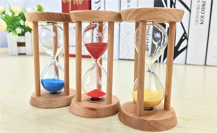 Moda 3mins Drewniana Rama Sandglass Piasek Szkło Klepsydra Czas Counter Count Down Home Kitchen Timer Zegar Dekoracji Prezent Wen4730