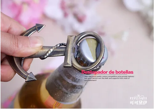 Rápido DHL Envío gratis 100 unids / lote Favor de la boda Favor de la playa Abridor de botellas de ancla Favor Favor de la fiesta de la ducha de la boda Regalos del banquete de boda Regalo