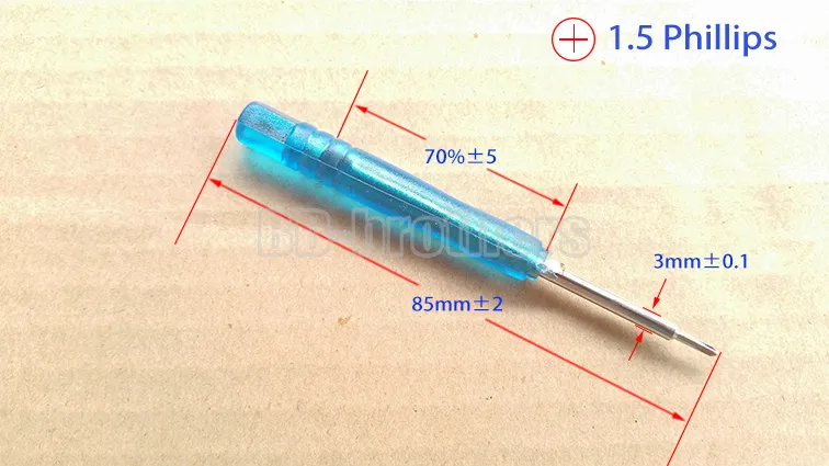 Хорошая qulity голубая отвертка 0,8 Pententobe /1.5,2.0 Phillips / 1.5 Инструменты прямых отверток для телефона Телефон Ремонт 1000 шт. / Лот.