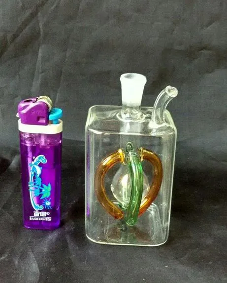 Groothandel gratis verzending ----- 2015 Nieuwe 4 Claw Color Bar Glass Hookah / Glass Bong, Gift Accessoires Pot + Liring Board + Straw