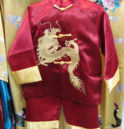 Chinese geborduurde draak dragen Tang pak traditionele Chinese sets Dans Kungfu pakken darncewear 37613793198