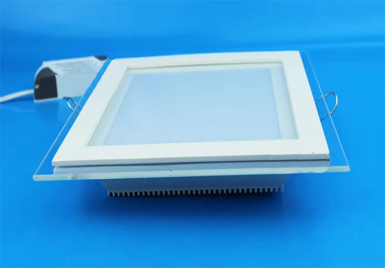 LED PANE LIGHTS SMD5730 오목한 다운 라이트 라운드 스퀘어 유리 LED 천장 패널 라이트 시원한 따뜻한 흰색 LED 조명 110V 220V CE SAA