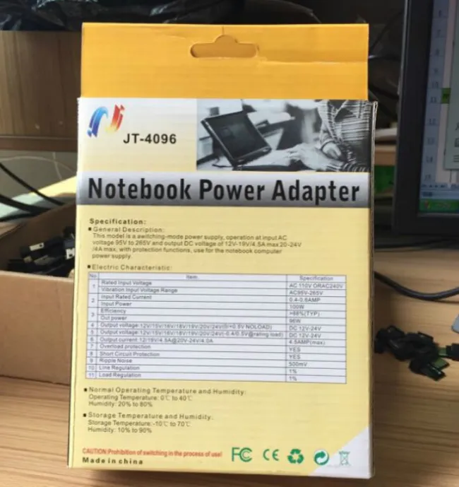 96W chargeur universel pour ordinateur portable adaptateur secteur pour ordinateur portable pour HP DELL IBM Lenovo ThinkPad lot233k