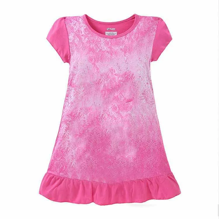 Summer Baby Girls Dresses Kids Pajamas Dress Polyester Nightgowns Sleepwear Clothes 