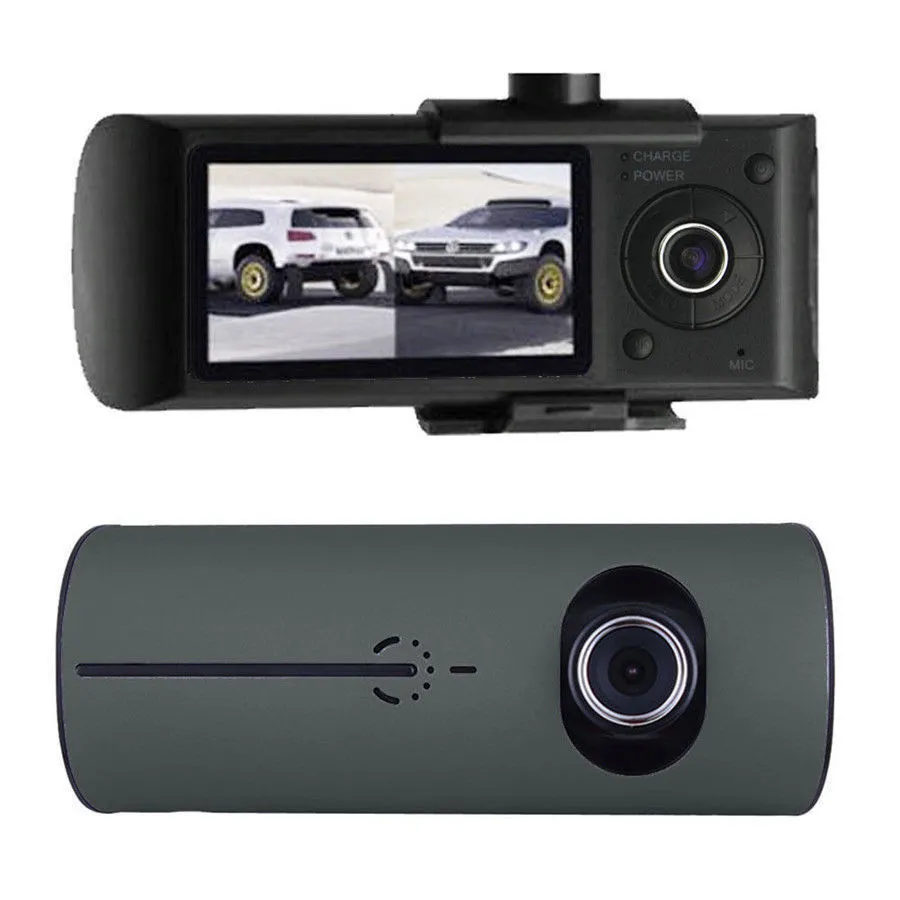 2021 En Yeni Çift Kamera Araç DVR Kameralar R300 Harici GPS 3D G-SENSÖR 2 7 TFT LCD X3000 FHD 1080P CAM Video Kamera Döngüsü 291H