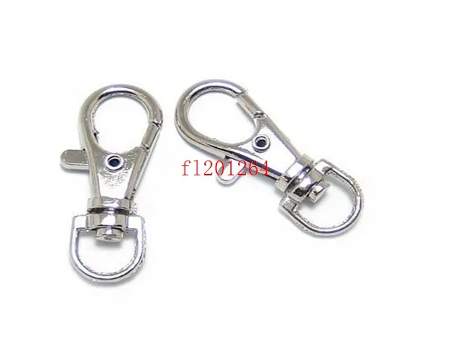 Livraison gratuite 3.8 cm porte-clés fermoirs homard pivotant Clips de déclenchement mousquetons porte-clés porte-clés