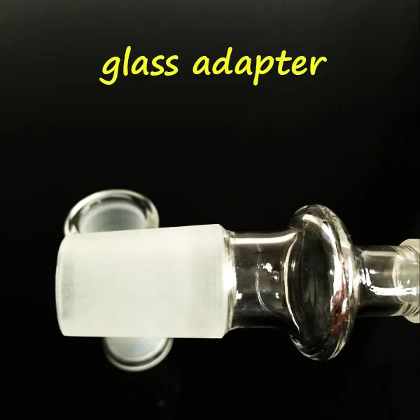 Glassvävnad Adapter Partihandeladaptrar för bongs 18 mm till 14 mm med manlig kvinnlig slipning av munnen Clear Joint Hotest Glass Adapter