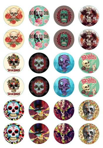 DIY Jewelry Findings,New Arrival Skull Glass Stone Buttons Skull Buttons for Snap Bracelet Earrings Necklace Ring Jewelry