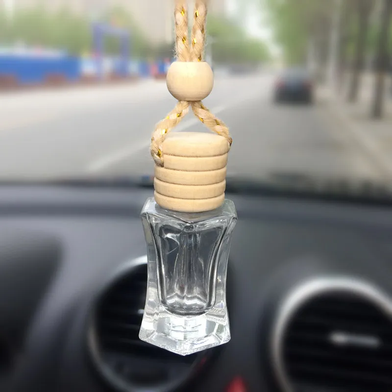 6ml Car Perfume Bottle for Essential Oils Car-styling Auto Ornament Air Freshener Perfume Pendant Hanging Glass Bottle F20172530