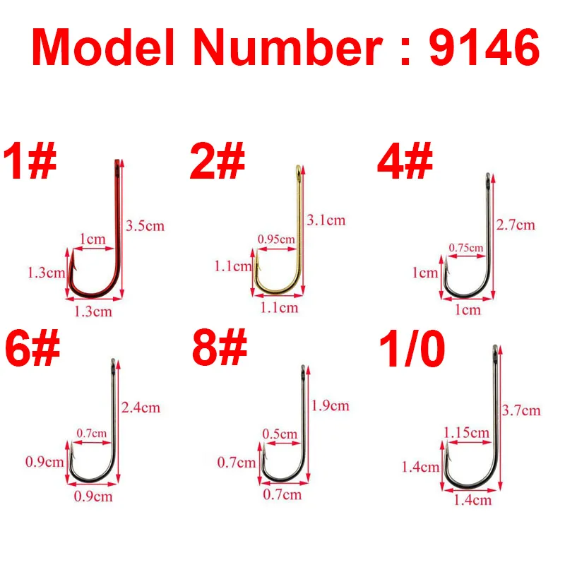 150шт 9146 высокоуглеродистой стали рыболовные крючки красный черный золотой чай Абердин приманки рыболовные крючки набор с OPP мешок Карп рыболовные аксессуары