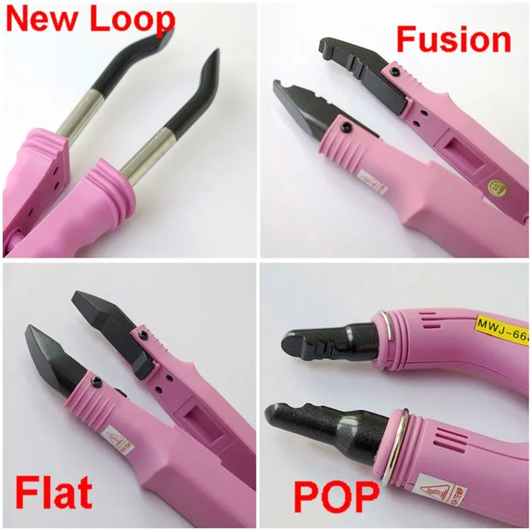 Fusion Hair Extension Iron Connector Keratin Bonding Tools Fusion Heat Connector Professionell hårförlängning Kontakter fyra stilar