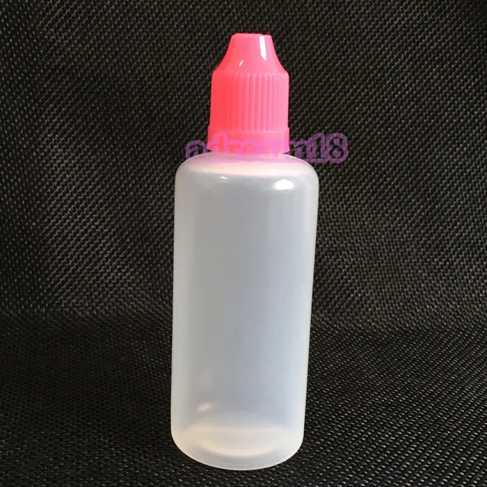 E Bottiglie di liquido 60ml Bottiglie di Ldpe con contagocce vuote 2OZ Tappi di plastica a prova di bambino Punte lunghe e sottili dell'ago olio