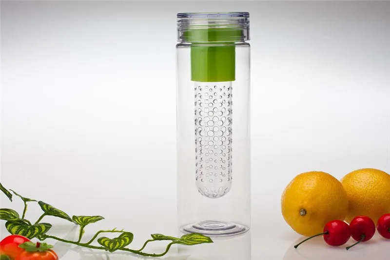 Ny ankomst BPA Tritan frukt Infuser Vattenflaska 800ml Eco-Frindly Sports Drink Citronsaftflaska Thermose Drinkware / 